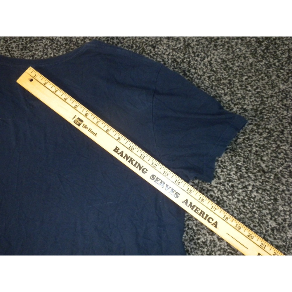 Polo Ralph Lauren Mens T-Shirt L Blue Classic Fit V Neck Short Sleeve Pony Ivy - Picture 12 of 12